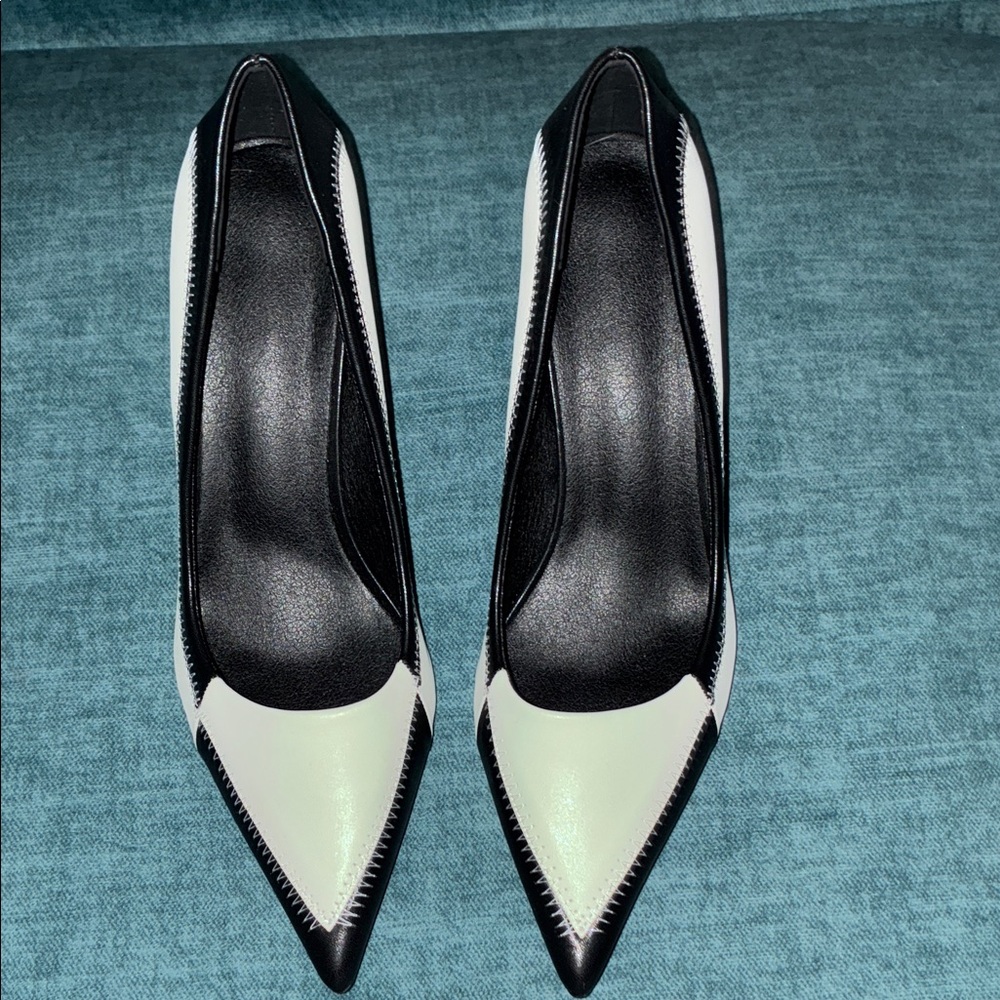 Elegant Black and White Women's Heels EU Sz 39 US Sz 8 nwot - Picture 3 of 7